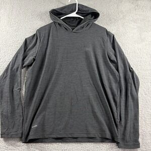 Helly Hansen Training Shirt Mens XL Gray X-Cool Performance Hooded Long Sleeve